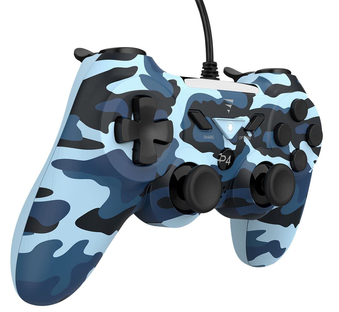 VoltEdge CX40 Control Gamer Camo Blue con Vibración Dual y Diseño Ergonómico | Compatible con PS4, PS3 y PC VoltEdge CX40 Control Gamer Camo Blue con Vibración Dual y Diseño Ergonómico | Compatible con PS4, PS3 y PC
